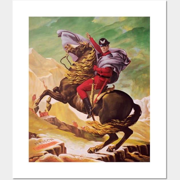 M. Bison Crossing the Alps Wall Art by randwar